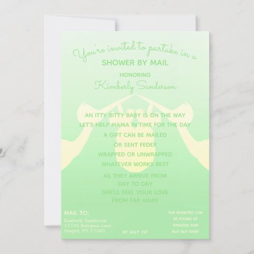 Long Distance Shower by Mail Invitation Neutral
