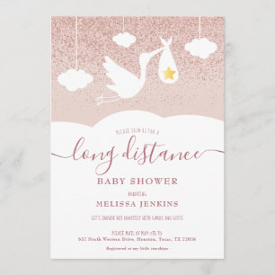 Long Distance Shower / Sprinkle By Mail Invitation