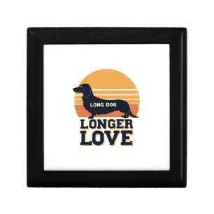Long Dog Longer Love Vintage Dachshund Sunset Grap Gift Box
