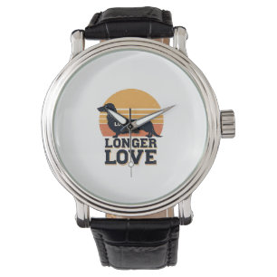 Long Dog Longer Love Vintage Dachshund Sunset Grap Watch