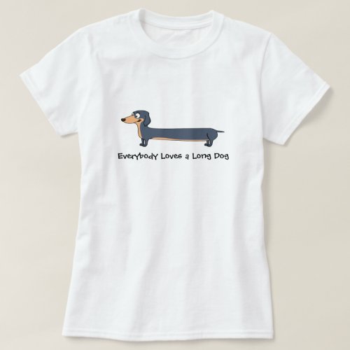 Long Dog Love _ Dachshund Womens Basic T_Shirt