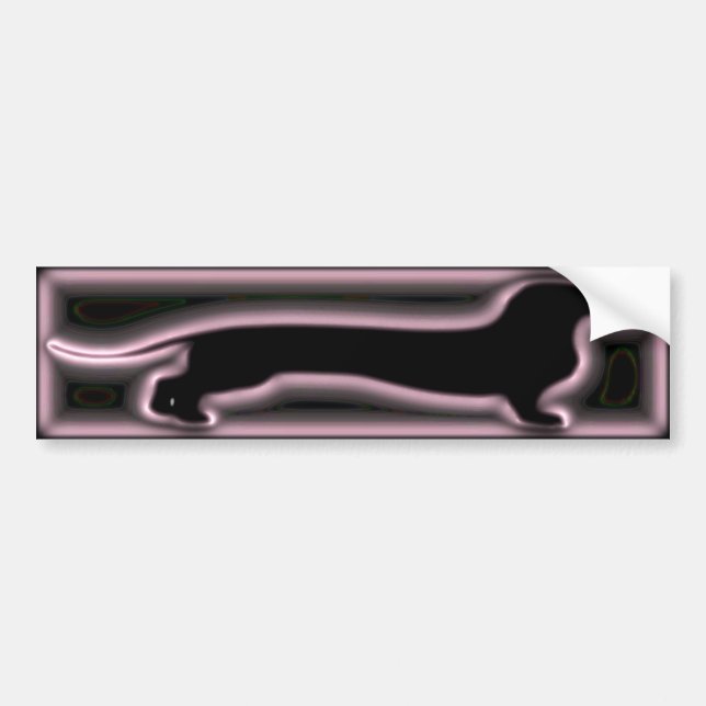 long Doxie Bumper Sticker (Front)