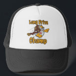 Long Drive Champion Trucker Hat<br><div class="desc">Long drive champ is ideal as a golf tournament hole prize for the longest drive winner. Get it on a t-shirt,  coffee mug or hat.</div>