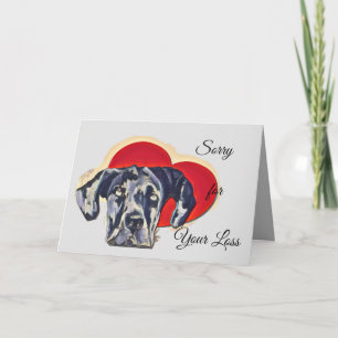 Long Eared Harlequin Dane PopArt Love Heart Card