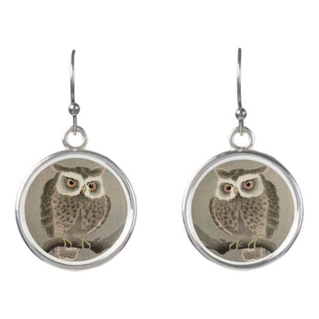 long-eared owl earrings (Front)