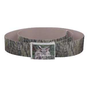 Long-eared Owl Feathers Pattern Belt