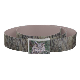 Long-eared Owl Feathers Pattern Belt
