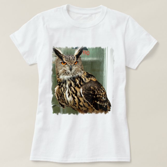 Long Eared Owl Ladies T-Shirt (Design Front)