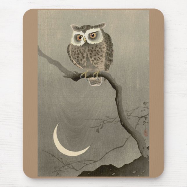  long-eared owl mouse pad (Front)