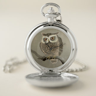 long-eared owl pocket watch