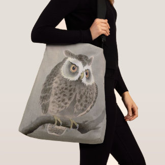 long-eared owl print crossbody bag