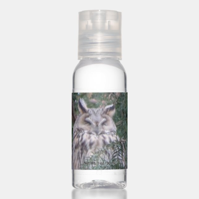 Long-eared Owl Travel Bottle Set Hand Sanitizer (Front)