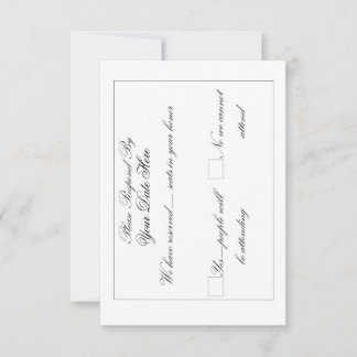 Long Elegant RSVP Card