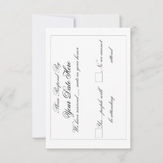 Long Elegant RSVP Card