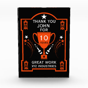 Long Employment Service Recognition Acrylic Award