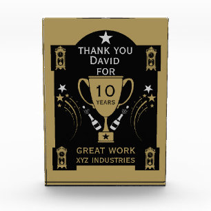 Long Employment Service Recognition Acrylic Award