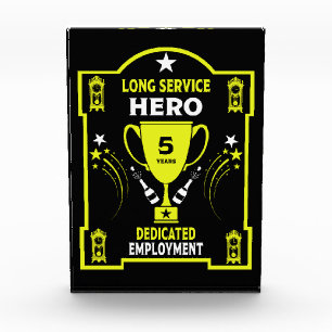 Long Employment Service Recognition Five years Acrylic Award