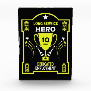 Long Employment Service Recognition Ten years Acrylic Award