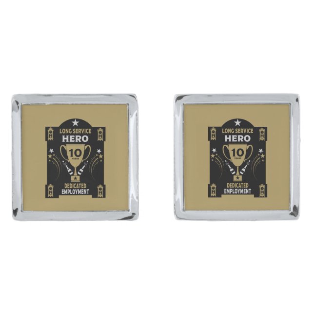 Long Employment Service Recognition Ten years Cufflinks (Front)