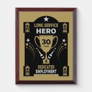 Long Employment Service Recognition Thirty years Award Plaque
