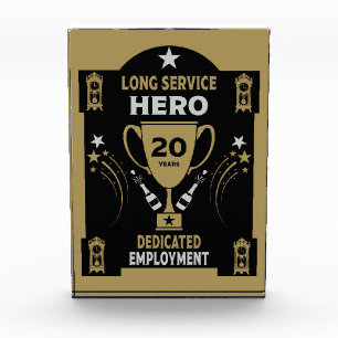 Long Employment Service Recognition Twenty years Acrylic Award