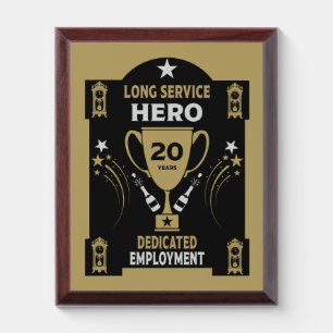 Long Employment Service Recognition Twenty years Award Plaque
