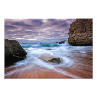 Long Exposure Seascape Waves Print