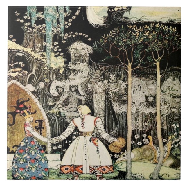 Long Farewell  Fairytale Kay Nielson Ceramic Tile (Front)
