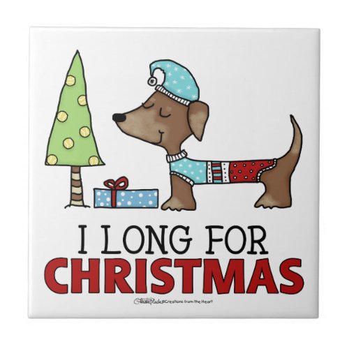 Long for Christmas_Dachshund Tile
