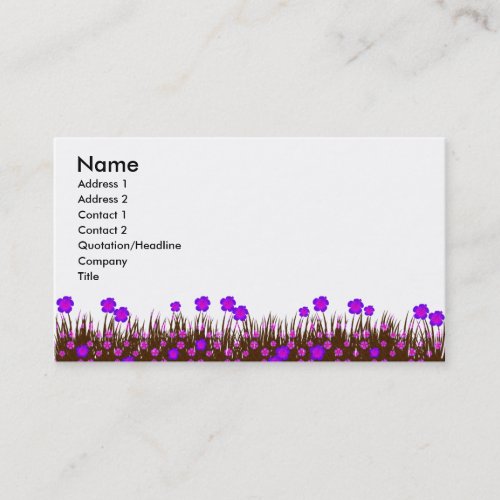 Long garden patch business card template
