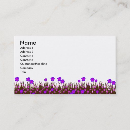 Customizable Long garden patch business card template