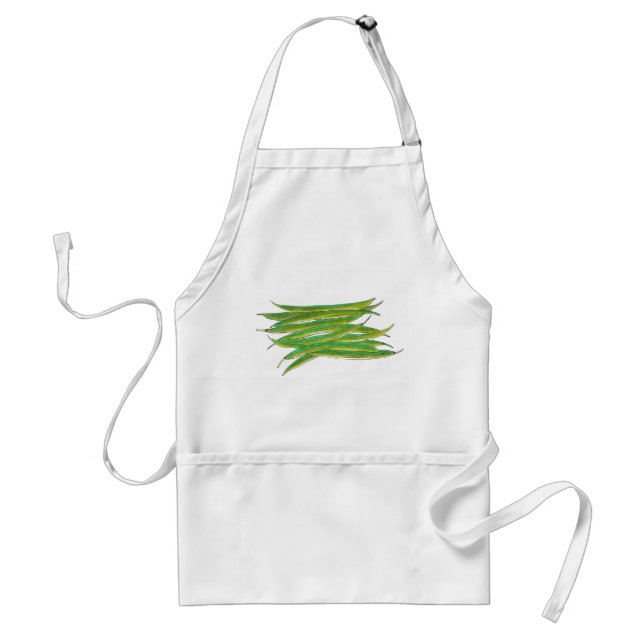 Long Green Beans Vegetable Garden Veggies Veg Adult Apron (Front)