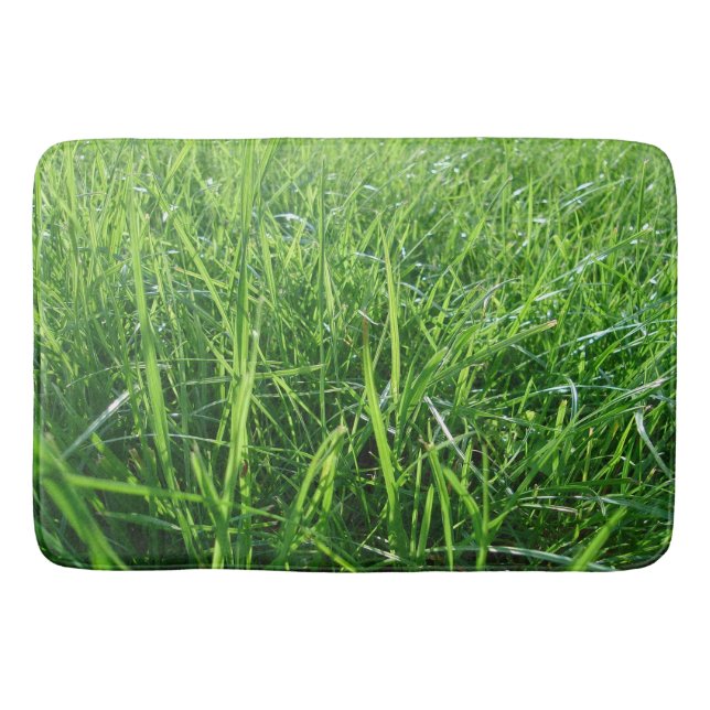 Long Green Grass Bathroom Mat (Front)