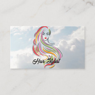 Long Hair Beauty Business Card