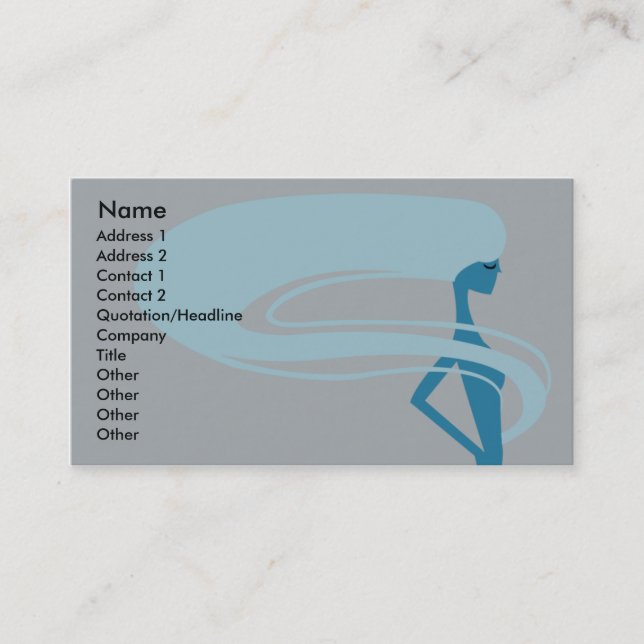 Long Hair - Business Card (Front)