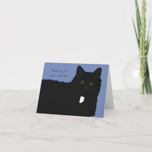 Long Hair Cat Pet Sympathy Card