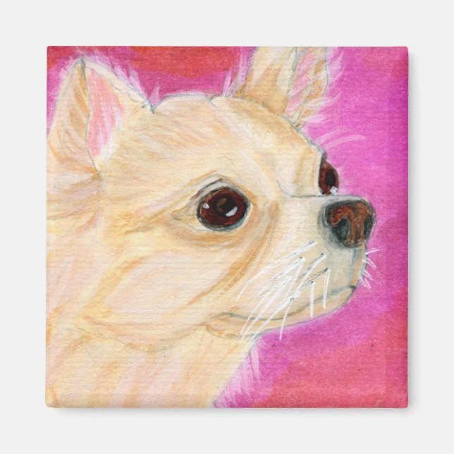 Long hair Chihuahua Magnet (Front)