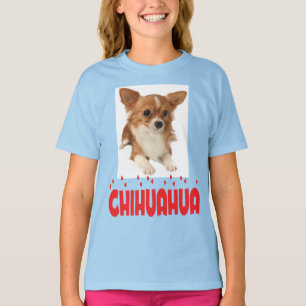 Long Hair Chihuahua Puppy Dog Girls T-Shirt