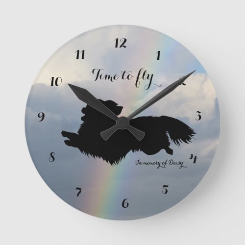 Long Hair Chihuahua Remembrance Wall Clock