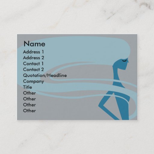 Customizable Long Hair - Chubby Business Card