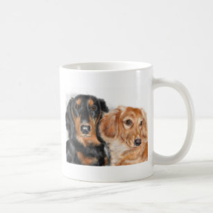 Long hair dachshund coffee mug