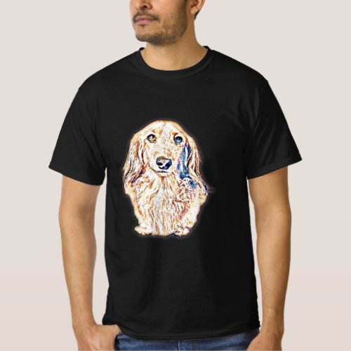 Long Hair Dachshund Cute Doxie Wiener Dog Lover  T_Shirt