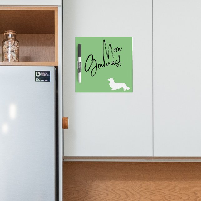 Long Hair Dachshund Feeding Schedule Board (Dachshund long hair - kitchen message board)