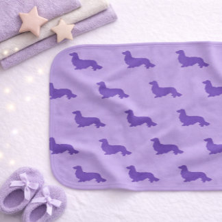 Long Hair Dachshund Gender Neutral Burp Cloth