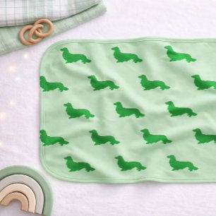 Long Hair Dachshund Gender Neutral Burp Cloth