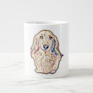 Long Hair Dachshund Gifts Cute Doxie Wiener Dog Lo Giant Coffee Mug