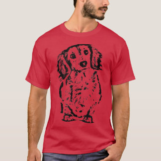 Long Hair Dachshund Lover Gift Doie Mom Dad Cute W T-Shirt