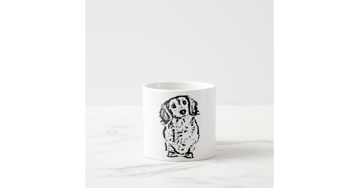 Long Hair Dachshund Gifts Cute Doxie Wiener Dog Lo Espresso Cup