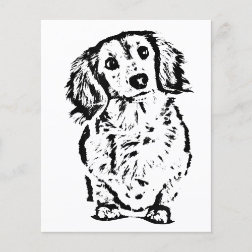 Long Hair Dachshund Lover Gift Doxie Mom Dad Cute Flyer