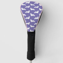 Long Hair Dachshund Loving Golfer Purple Gift